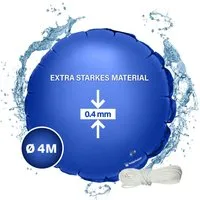 Veddelholzer aufblasbare Whirlpoolabdeckung Poolkissen Winter Ø4 m Luftkissen Set Inkl. 15 m Befestigungsseil, Pool Zubehör zur Überdachung Abdeckung