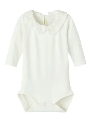 NAME IT - NBFTYLLA LS BODY NOOS White Alyssum - Gr. - 56