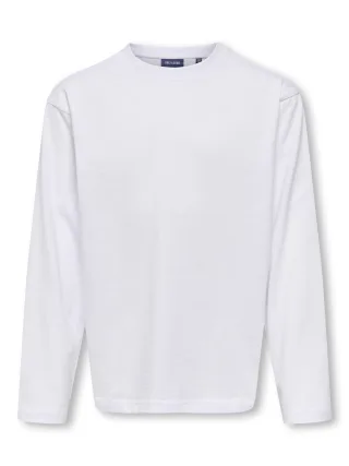 KIDS ONLY - OSJFRED LIFE RLX LS TEE Bright White - Gr. - 176