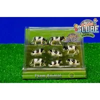 Kids Globe Spielwelt Kids Globe Kühe für Bauernhof 1:87, 8 Stück, Farbe schwarz/weiß, für