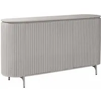 Villa Möbel Sideboard Helena (Packung, 1 St., 1 St. Sideboard), Mangoholz Taupe Lamellenfront, Stauraum und Metallgestell