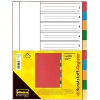 Idena Hefter Idena Kunststoffregister A4 10 teilig 120µ