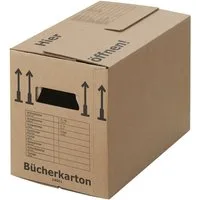 BB-Verpackungen Umzugskarton Bücherkarton Profi, 2-wellig, 40kg Traglast, 493 mm x 288 mm x 334 mm, 10 Stück