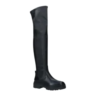 Diesel - Wasserstiefel für Damen, Leder, Blockabsatz (Schwarz)