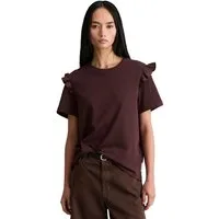 Marc O'Polo DENIM T-Shirt mit Popline-Rüschen am Arm