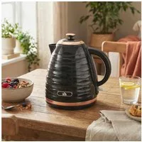 HOMCOM Wasserkocher Schnellkochfunktion, 360° Drehbasis, 1.7 l, 2200 W, Kalkfilter, automatische Abschaltung, Trockenlaufschutz