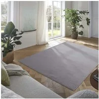 TaraCarpet Teppich Kurzflor-Teppich Madrid Uni, rechteckig, Höhe: 9 mm, Wohnzimmer, Schlafzimmer, Esszimmer, Madrid New grau 60x120