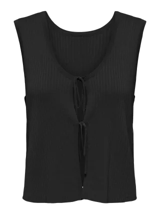 JDY - JDYALEXANDRA S/L REVERSIBLE TIE TOP KNT black - Gr. - XL