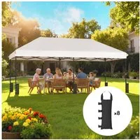 Outsunny Pavillon-Sandsäcke auffüllbar bis zu 40 kg, mit Tragegriff, Pavillons, Zelte, Sonnenschirme, (Sandsack, 8-tlg., Gewichte), für Pavillon Schwarz