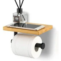 TUWENA Toilettenpapierhalter Toilettenpapierhalter mit Ablage, Edelstahl Rollenhalter für Badzimmer