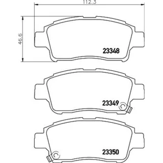 Hella Bremsbel?ge vorne Toyota Yaris P1 8DB355017-071