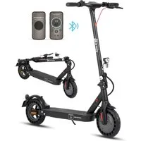ZWHEEL E-Scooter 10'' mit Straßenzulassung, klappbarer E-roller, APP, Stoßdämpfer, 50km, 500 W, 20 km/h, (10'' pannensicherer Vollgummireifen, mit ABE), Elektroroller, E-ABS+Scheibenbremse, max.120kg, klappbar, ab 14 Jahre