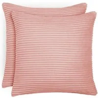 Blumtal Kissenhülle 2er Set Kissenbezug 40x40 cm– Kord Bezug, (2 Stück), weiche Cord Kissenbezüge mit verstecktem Reißverschluss