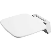 CORNAT Duschklappsitz Belastbar bis 160 kg - Platzsparend klappbar - Rutschfeste Sitzfläche, belastbar bis 160 kg, Pflegeleichtes Material - Zeitloses Design