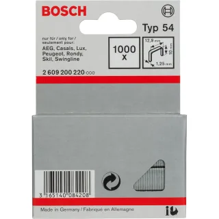 Bosch Flachdrahtklammer Typ 54, 12,9 x 1,25 x 10mm - 2609200220