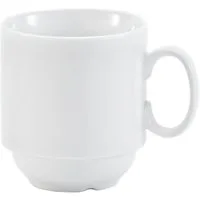van Well Becher Trend, 6-tlg., Porzellan, spülmaschinenfest, mikrowellengeeignet, stapelbar, 0,25 L, 6-teilig