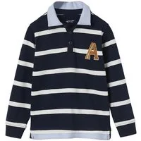 vertbaudet Langarm-Poloshirt Jungen Poloshirt mit Lageneffekt