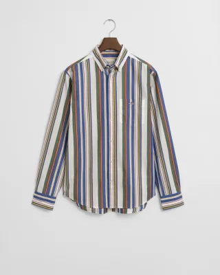 GANT - Regular Fit Classic Popeline Hemd mit mehrfarbigen Streifen multicolor - Gr. - XL