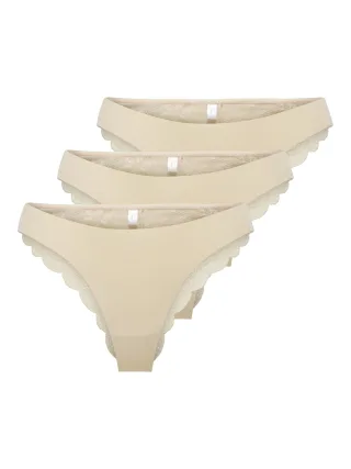 ONLY - ONLCHLOE LACE BRAZIL 3-PACK NOOS ACC Peach Taffy - Gr. - L
