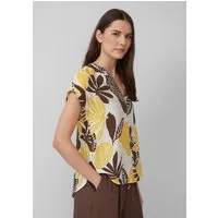 s.Oliver Kurzarmbluse Bluse Strukturierte Bluse mit Raff-Details