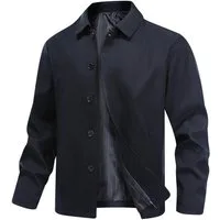 Allthemen Bomberjacke mit Knöpfen Blouson Herren casual Harrington Jacke für Herbst