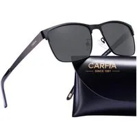LuxusKollektion Pilotenbrille Sonnenbrille Polarisierte Herren Metall Gestell Schwarz Gläser Grau