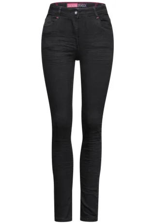 Cecil - Slim Fit Jeans schwarz - Gr. - 28
