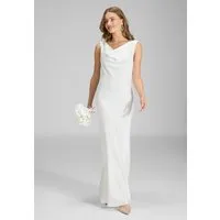 SWING Abendkleid - Abendkleid aus Satin mit Wasserfall Ausschnitt Figurbetonte Passform