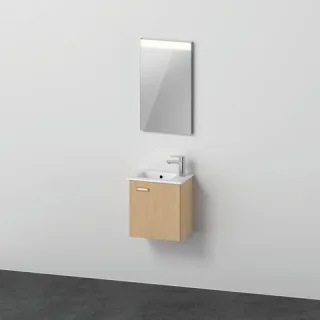 Duravit XBase Möbelwaschtisch mit Waschtischunterbau und Spiegel 400x288x2000 mm - XB0065R30300000 XB0065R30300000