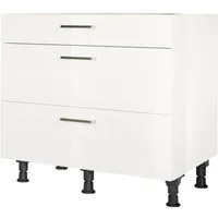 nobilia® Unterschrank "Flash", vormontiert, mit höhenverstellbaren Sockelfüßen, in den Breiten 30, 45, 60 und 90 cm, mit Schubkasten und Auszügen