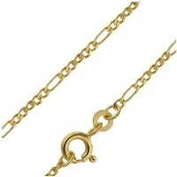 trendor Kette ohne Anhänger Goldkette 333 Gold für Figaro Diamantiert
