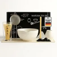 Roxlin Teeservice Roxlin Matcha Set (7-teilig) Keramik, Bambus-Besen, Schale & Zubehör