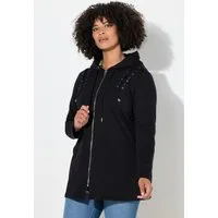 Angel of Style Sweatjacke Sweatjacke bequeme Passform Zier-Schnürung