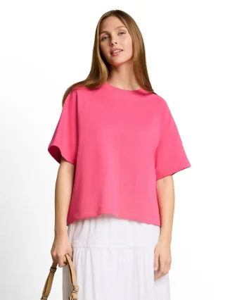 TOM TAILOR Denim - Kurzarm-Sweatshirt pink - Gr. - XS