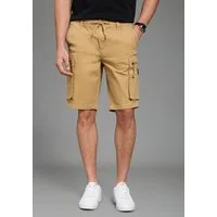 Bruno Banani Cargoshorts Dehnbund Cargohose mit geradem Bein, mit Bindeband am Bund