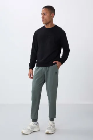 Herren Fleece-Sweatpants in Unifarben