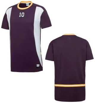 Puma x Clyde NBA Herren T-Shirt Kurzarm Top Purple 572474 91 Z28a