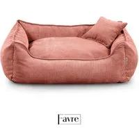 FAVRE Tierbett Hundebett Lucky mit abnehmbarem, waschbarem Cord-Bezug, 100% Polyester, verschiedene Größen, Gratis Kopfkissen