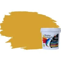 RyFo Colors Fassadenfarbe Silikonharz Fassadenfarbe Gelbtöne, 1 L ca. 6 m², Wasserabweisend, diffusionsfähig, schützt vor Schmutz, UV-beständig