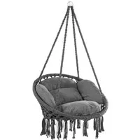 Detex Hängesessel (1-St), 150kg belastbar weiche Kissen Hängestuhl Garten Indoor Outdoor