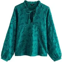 Next Langarmbluse Langärmelige Jacquard-Bluse (1-tlg)