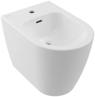 Villeroy & Boch Bodenstehende Bidets Skyla 743000 370 x540mm Oval Weiß Alpin CeramicPlus, 743000R1 743000R1