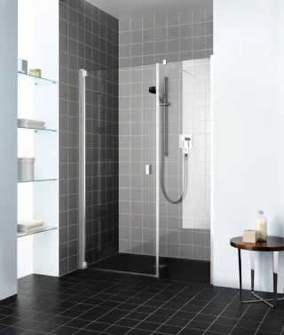 Kermi Pendeltür Raya 1OR 1000x2000, silber mattglanz, ESG klar mit KermiClean, RA1OR100201PK RA1OR100201PK