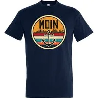 Youth Designz Print-Shirt Moin Spruch Herren T-Shirt mit modischem Anker Logo Print und Spruch
