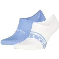 Calvin Klein Füßlinge CK MEN FOOTIE HC LOGO STRIPE (2 Paar) Antirutsch Noppen im Fersenbereich, Cotton-Mix, elastisch