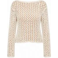 Gina Tricot Ajourpullover Knitted crochet sweater - Häkelpullover Lochstrick Damen