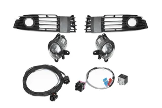 Original Kufatec Nebelscheinwerfer + Gitter + Kabelbaum SET für VW Passat 3BG B5