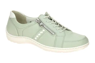 Waldl?ufer 496054 HENNI Damenschuhe Gr?n-Weiss bequeme Schn?r-Halbschuhe