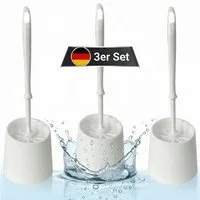 SHD WC-Reinigungsbürste 3er Set WC-Garnitur, weiß, (3-tlg)