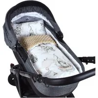 Kinderdecke BABYLUX Babydecke MINKY 2Set Kuscheldecke Decke 75 x 60cm Kinderwagen, BabyLux, MP127 - Beige + Elefanten